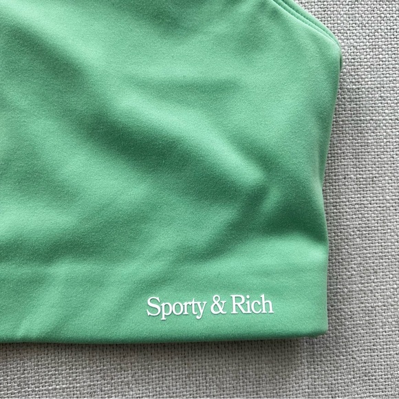 SPORTY & RICH 2-Piece Green Bonded Sport Bra and Skort Set - Picture 11 of 16